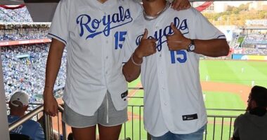 Patrick Mahomes and his brother Jackson were seen at the Royals-Yankees game on Wednesday