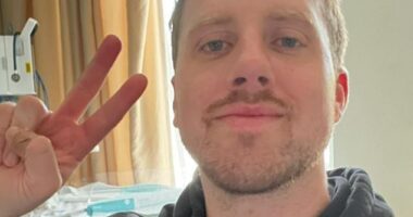 Podcast host Elijah Schaffer (pictured) has received backlash after telling husbands to stop watching their wives give birth as it 'ruins sex'