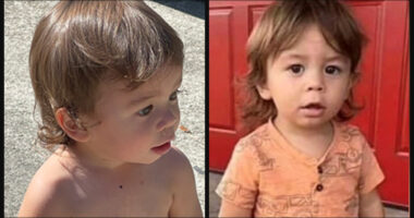 Collage of missing toddler Quinton Simon