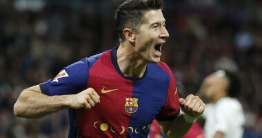 Real Madrid 0-4 Barcelona: Kylian Mbappe and Co have a night to forget in the Frenchman's first El Clasico - as Robert Lewandowski's brace helps send Hansi Flick's side six points clear