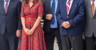 Alex Salmond can be seen smiling cheerfully in the center of what is believed to be his last photo alongside his Alba Party chair Tasmina Ahmed-Sheikh, who is wearing a tartan dress