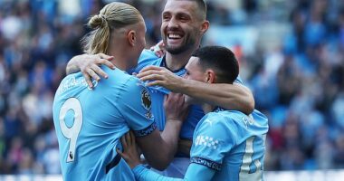 Three Premier League stars are among the top five performers across Europe's top leagues