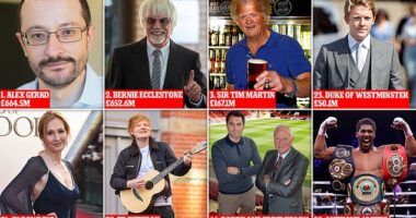 This graphic shows some of the UK's largest overall taxpayers including all forms of tax, not just income tax