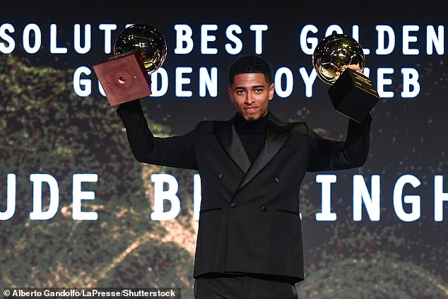 Jude Bellingham is the reigning Golden Boy having picked up the prestigious award for 2023