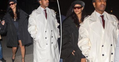 Rihanna and A$AP Rocky have PDA-filled date night at Ambra in NYC