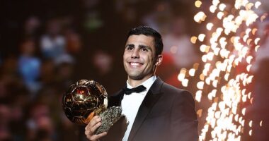 A hobbling Rodri has been crowned the best player in world football at the Ballon d'Or in Paris