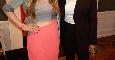 Caroline Giuliani - the daughter of Rudy Giuliani - with Kamala Harris
