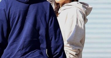 Sandra Bullock was spotted enjoying some family time Sunday in Los Angeles . The actress, 60,  looked relaxed as she chatted with her son Louis, 15