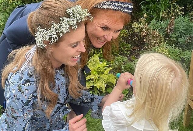 Sarah Ferguson has took to Instagram to share her congratulations to her daughter Princess Beatrice following the royal's pregnancy announcement. The first photo in her post showed herself and Beatrice, who was wearing a floral headband, crouching down with the princess's daughter, who was dressed in a white flower-girl style dress