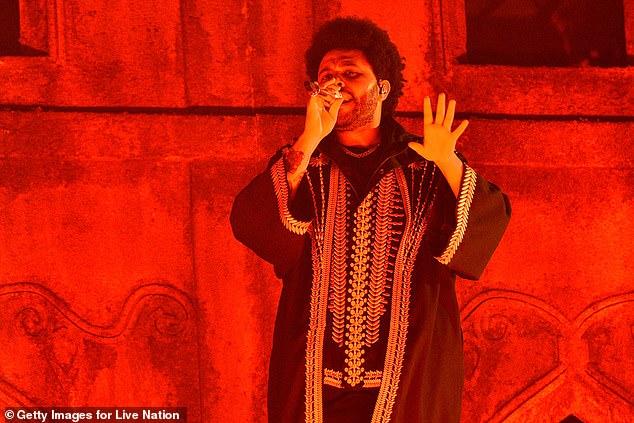 The Weeknd (pictured) was tackled by a concertgoer while he performed in Melbourne on Saturday night