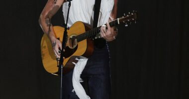 Shawn Mendes appeared to respond to the gay rumors about him in a preview performance of his upcoming song The Mountain; pictured in Rio De Janeiro last month