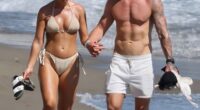 Gary 'Gaz' Beadle put on a loved-up display with his new girlfriend Maia Ellen as they enjoyed a day out at the beach in Marbella, Spain on Monday