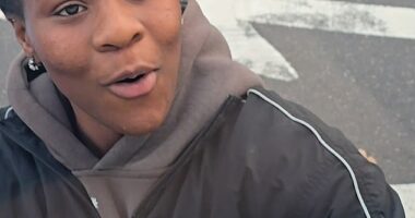 The incident was filmed in Bounds Green, north London on Wednesday, but the events leading up to it were not caught on camera