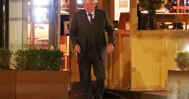 Sir Alex Ferguson was photographed leaving Cibo restaurant in Hale, near Manchester, after being ruthlessly axed by Sir Jim Ratcliffe at Man United's global ambassador