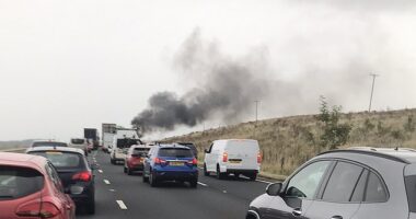 Police have named the Skoda driver who was killed in the horror M6 crash that also left four members of the same family dead. Smoke could be seen billowing from vehicles in the aftermath of the smash
