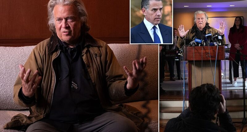 Hours after being released from federal prison, the ex president's former chief strategist Steve Bannon said he had a warning for the Biden family: Pardon Hunter before he has to serve a sentence that could destroy him. 'I don't think Hunter Biden would last 48 hours in a federal prison,' he told DailyMail.com.