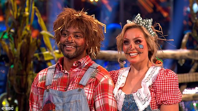 Strictly Come Dancing star JB Gill was forced to stand solo for Sunday night's results show after his partner Amy Dowden was rushed to hospital on Saturday night  (pictured on Saturday night's show)