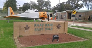A student at the RAAF Base in East Sale (pictured)  in southeast Victoria, escaped injury after crashing during a 'low-speed runway excursion'