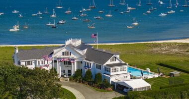 The almost 5,000 square-foot Hyannis Port, Massachusetts mansion has been a poignant backdrop for its highly recognizable neighbors as it borders the storied Kennedy family compound