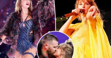 Taylor Swift gives nod to Travis Kelce during Eras Tour concert in New Orleans