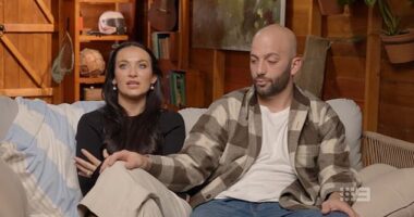 The Block contestant Courtney McInnes, 32, wallowed on Thursday night as she broke down in tears over coming 'second last' during the Domain Listing challenge. Pictured with partner Grant Freeman