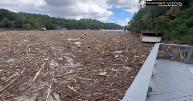 Hurricane Helene damage.