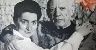 Picasso famously seduced his second wife, Jacqueline Roque (pictured together), when he was 71 and she was just 25