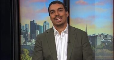 Tony Armstrong has debuted a new look after quitting ABC Breakfast last month. Pictured on ABC News Breakfast