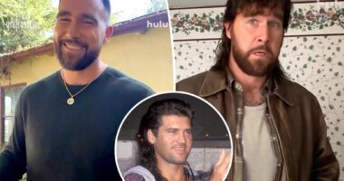 Travis Kelce debuts mullet transformation in 'Grotesquerie' twist