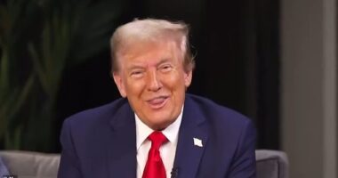 Comedian Andrew Schulz to Donald Trump: 'Barron is now 18, he's handsome, he's rich, he's tall, he's unleashed in New York City ... are you sure you want to reverse Roe v. Wade now?!' Trump cracked a smile before answering how states are now in charge of deciding abortion policy and not the federal government