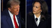 Donald Trump and Kamala Harris are locked in a tight race, but the DailyMail.com/J.L. Partners election model suggests the former president has all the momentum with two weeks to go