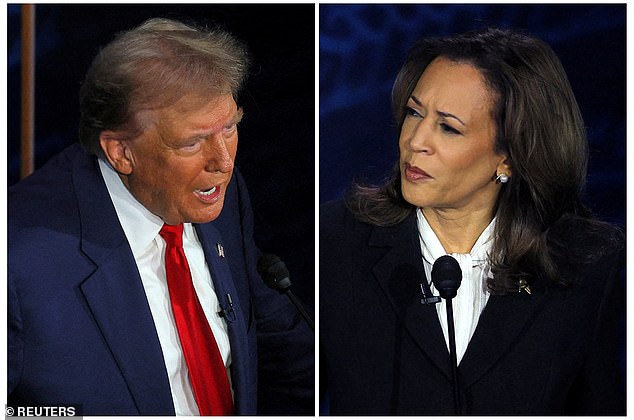 Donald Trump and Kamala Harris are locked in a tight race, but the DailyMail.com/J.L. Partners election model suggests the former president has all the momentum with two weeks to go