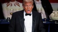 Republican presidential nominee and former U.S. President Donald Trump attends the 79th annual Alfred E. Smith Memorial Foundation Dinner in New York City, U.S., October 17, 2024