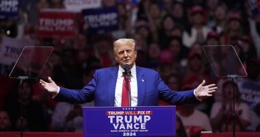 Former President Donald Trump made a return to his home town of New York City was a massive rally in front of 20,000 fans at the renowned Madison Square Garden