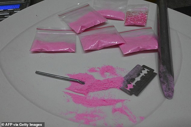 Despite being invented in the 70s and having a minor presence in the party scene since the 90s, the designer drug has only recently enjoyed a burst in popularity driven, in part, by its alluring pink hue. Pictured pink cocaine from Colombia