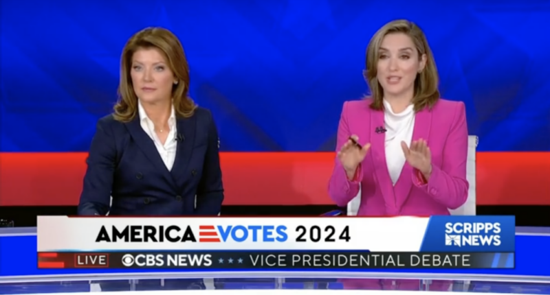 CBS News debate moderators Norah O'Donnell and Margaret Brennan