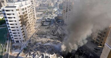 Watch live: Smoke over Beirut as at least six dead in Israeli airstrike on Lebanon
