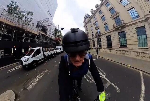 Vine was cycling through central London when the encounter with the taxi driver happened