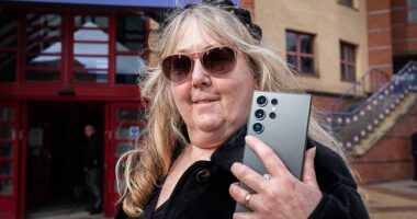 Diane Durham at Leeds Magistrates Court today charged with threatening to blow up Buckingham Palace