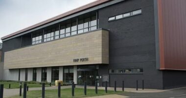 The female prisoner was sent to high-security prison HMP Perth (pictured) overnight on October 21 and was only transferred to Cornton Vale, the only women's jail in Scotland, the next day, according to the Telegraph