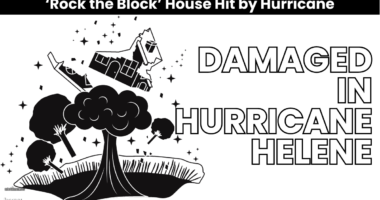 A 'Rock the Block' House took on damage