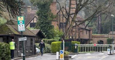Sir Mo Farah's Surrey estate. The four-times Olympic gold medallist successfully chased down the getaway van of two thieves who swiped his mobile phone.