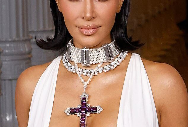 Kim Kardashian has been blasted for wearing Princess Diana's iconic antique amethyst cross necklace to the 2024 LACMA Art + Film Gala on Saturday in Los Angeles