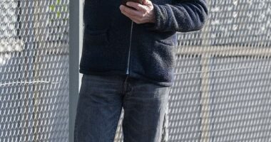 Lineker, pictured catching a train yesterday, will also step down from Sports Personality of the Year