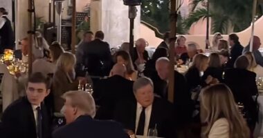Barron Trump, the youngest son of Donald and Melania, has returned home to Florida for the Thanksgiving holiday and was seen dining alongside his parents at Mar-a-Lago this weekend. Melania's father, Viktor Knavs, was also seen dining alongside the Trumps