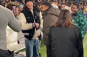 Aaron Ramsdale has been spotted laughing and joking with Reece James at Twickenham