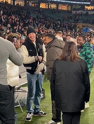 Aaron Ramsdale has been spotted laughing and joking with Reece James at Twickenham