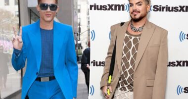Adam Lambert flaunts slim figure after shedding 60 pounds