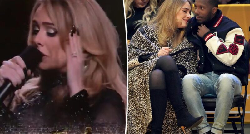 Adele shows off massive pear-shaped engagement ring from fianće Rich Paul