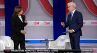 Kamala Harris during a CNN town hall.